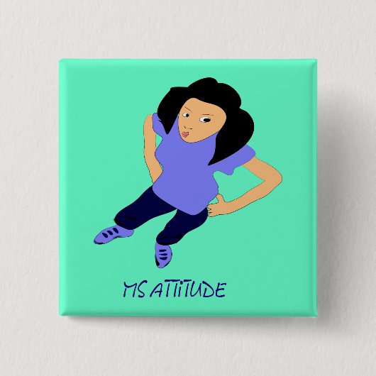 Mz Attitude Pin Vierkante Button 5,1 Cm (Voorkant)