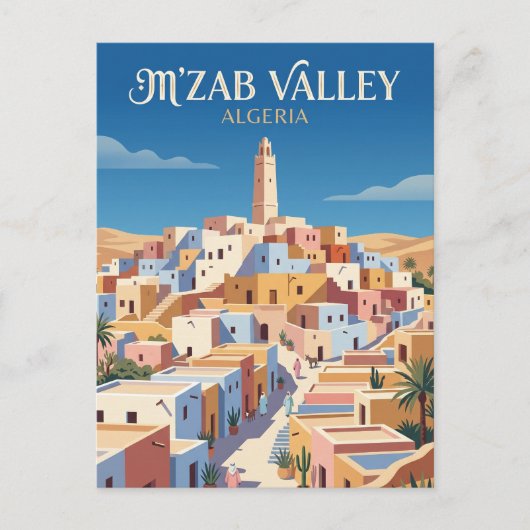 M'Zab-vallei Algerije Briefkaart (Voorkant)