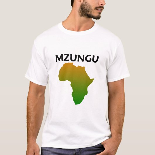 mzungu afrika t-shirt (Voorkant)