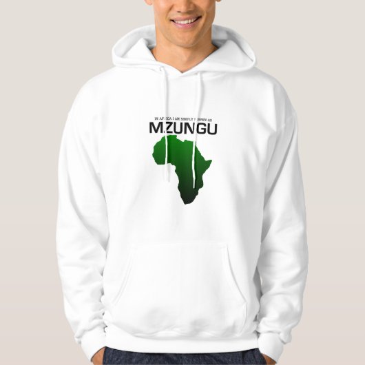 Mzungu in Afrika Hoodie (Voorkant)