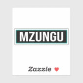 Mzungu Sticker (Vel)