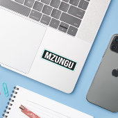 Mzungu Sticker (Laptop met iPhone)