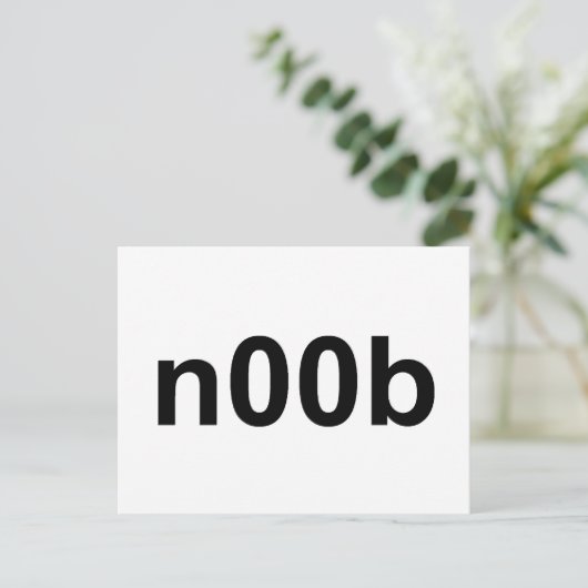 n00b briefkaart (Staand voorkant)
