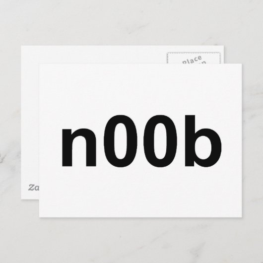 n00b briefkaart (Voorkant / Achterkant)