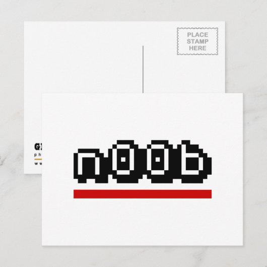 n00b briefkaart (Voorkant / Achterkant)