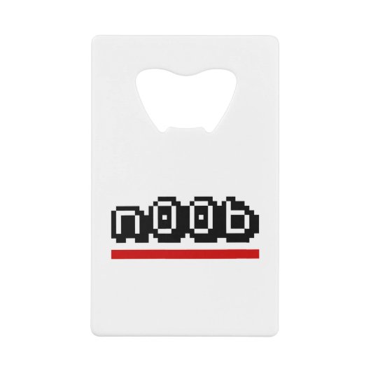 n00b creditkaart flessenopener (Voorkant)