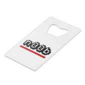 n00b creditkaart flessenopener (Achterkant Gekanteld)