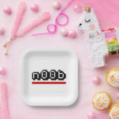 n00b papieren bordje (Feest)