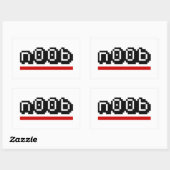 n00b rechthoekige sticker (Vel)