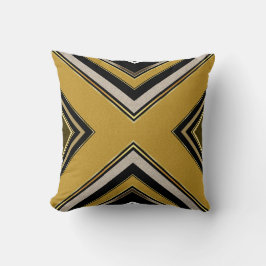 n2 Geometry Art Deco Black Gold Cushion Pillow Kussen