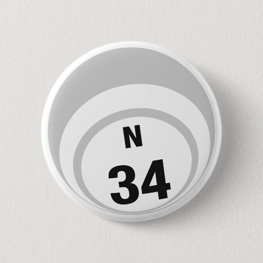 N34 Bingo Ball-toets Ronde Button 5,7 Cm (Voorkant)