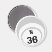 N36 bingobal koelkastmagneet magneet (Voorkant / Achterkant)