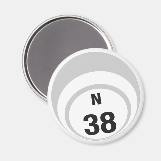 N38 bingobal koelkastmagneet magneet (Voorkant / Achterkant)