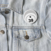 N39 Bingo Ball-toets Ronde Button 5,7 Cm (In situ)