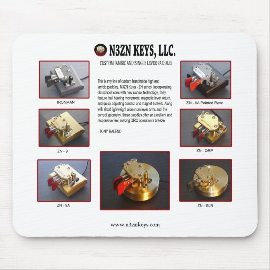 N3ZN KEYS, LLC POSTER MOUSEPAD MUISMAT (Voorkant)