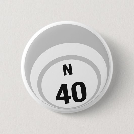 N40 Bingo Ball-toets Ronde Button 5,7 Cm (Voorkant)