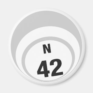 N42 Bingo ball fridge magnet