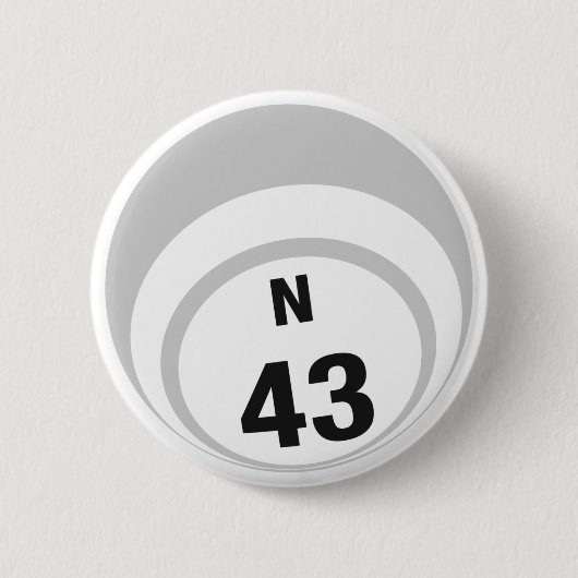 N43 Bingo Ball-toets Ronde Button 5,7 Cm (Voorkant)