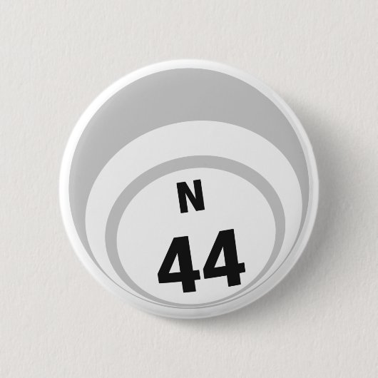 N44 Bingo Ball-knop Ronde Button 5,7 Cm (Voorkant)