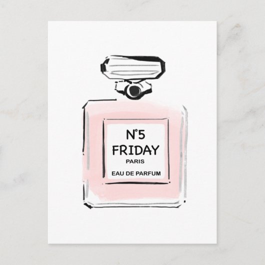 N5 Vrijdag Parijs Parfum fles Briefkaart (Voorkant)
