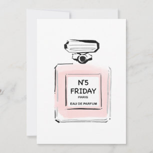 N5 Vrijdag Parijs Parfum fles Notitiekaartje