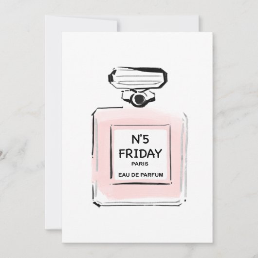 N5 Vrijdag Parijs Parfum fles Notitiekaartje (Voorkant)