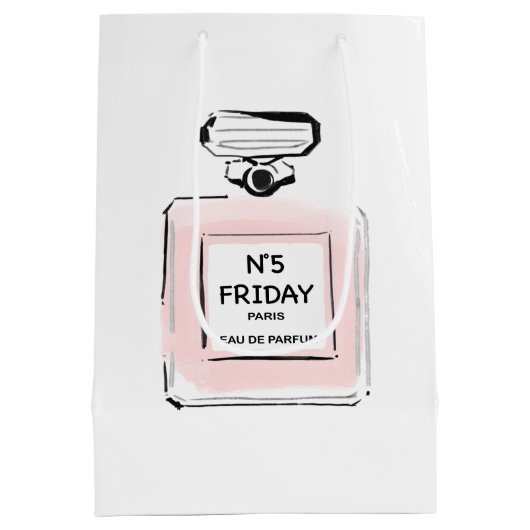 N5 Vrijdag Parijs Parfume fles Medium Cadeauzakje (Achterkant)