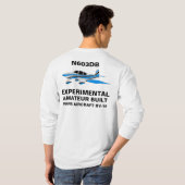 N603DB Blauw met tekst T-shirt (Achterkant volledig)