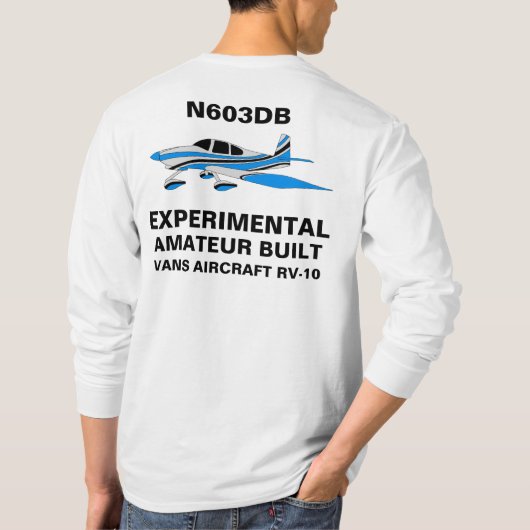 N603DB Blauw met tekst T-shirt (Achterkant)