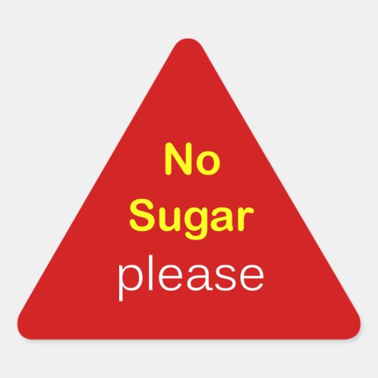 N76 - Voedselverzoek ~ GEEN SUIKER ALSJEBLIEFT. Sticker (Voorkant)