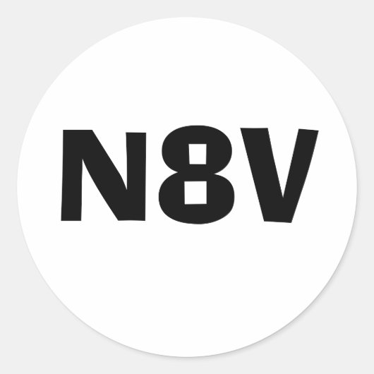 N8V-sticker Ronde Sticker (Voorkant)
