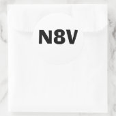 N8V-sticker Ronde Sticker (Tas)