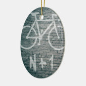 N+1 Bike Graffiti Keramisch Ornament (Links)