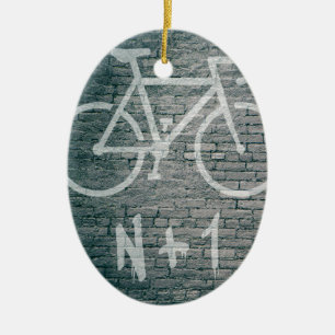 N+1 Bike Graffiti Keramisch Ornament