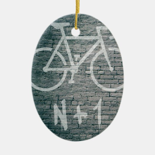 N+1 Bike Graffiti Keramisch Ornament (Voorkant)