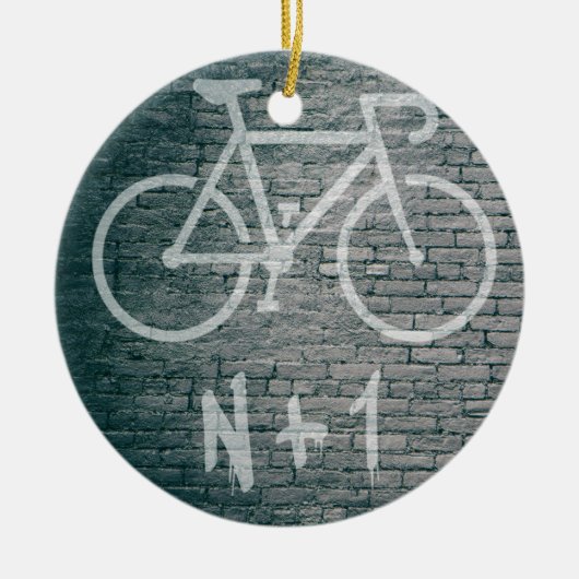 N+1 Bike Graffiti Keramisch Ornament (Voorkant)