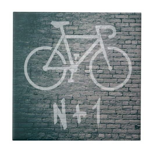 N+1 Bike Graffiti Tegeltje (Voorkant)