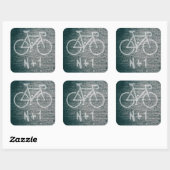 N+1 Bike Graffiti Vierkante Sticker (Vel)