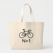 N+1 Bike Grote Tote Bag (Voorkant)