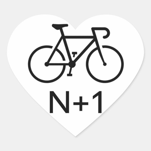 N+1 Bike Hart Sticker (Voorkant)