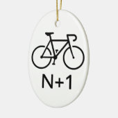 N+1 Bike Keramisch Ornament (Links)