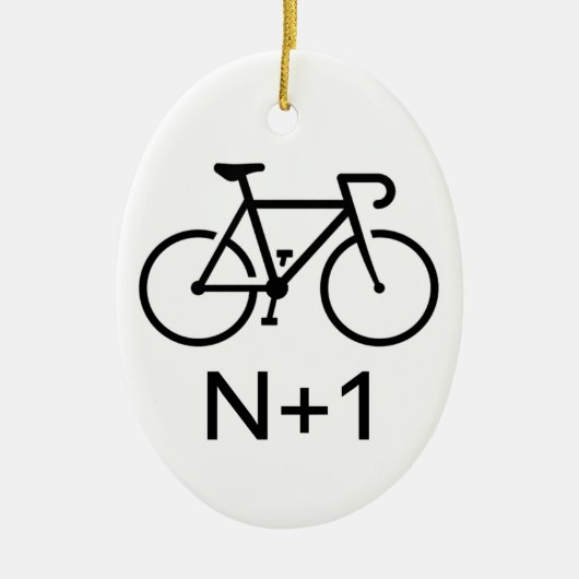 N+1 Bike Keramisch Ornament (Voorkant)