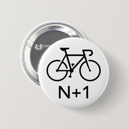 N+1 Bike Ronde Button 5,7 Cm (Voorkant /achterkant)