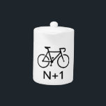 N 1 Bike Theepot<br><div class="desc">Waar "N" het aantal fietsen is dat je momenteel hebt, is "N 1" het aantal fietsen dat je nodig hebt!</div>