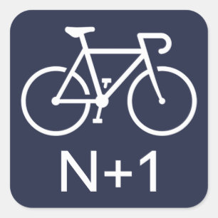 N+1 Bike Vierkante Sticker
