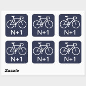 N+1 Bike Vierkante Sticker (Vel)