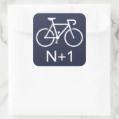 N+1 Bike Vierkante Sticker (Tas)