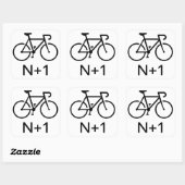 N+1 Bike Vierkante Sticker (Vel)