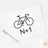 N+1 Bike Vierkante Sticker (Envelop)
