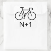 N+1 Bike Vierkante Sticker (Tas)